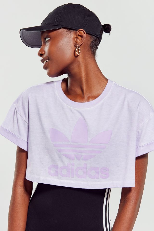 adidas Tie Dye Trefoil Cropped Tee