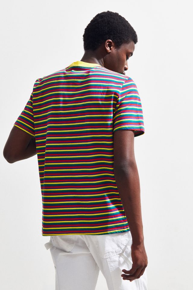 T-shirt à rayures avec broderie de Schtroumpf #3