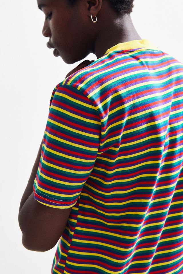 T-shirt à rayures avec broderie de Schtroumpf #4