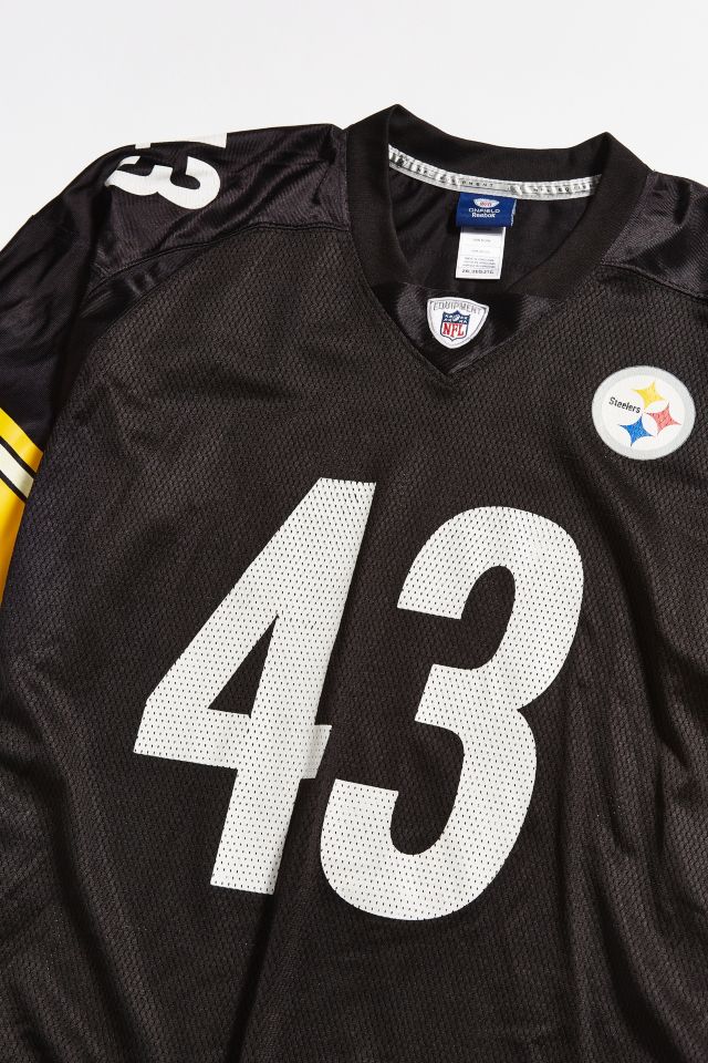 Reebok - T-shirt de football vintage Troy Polamalu Pittsburgh Steelers #3