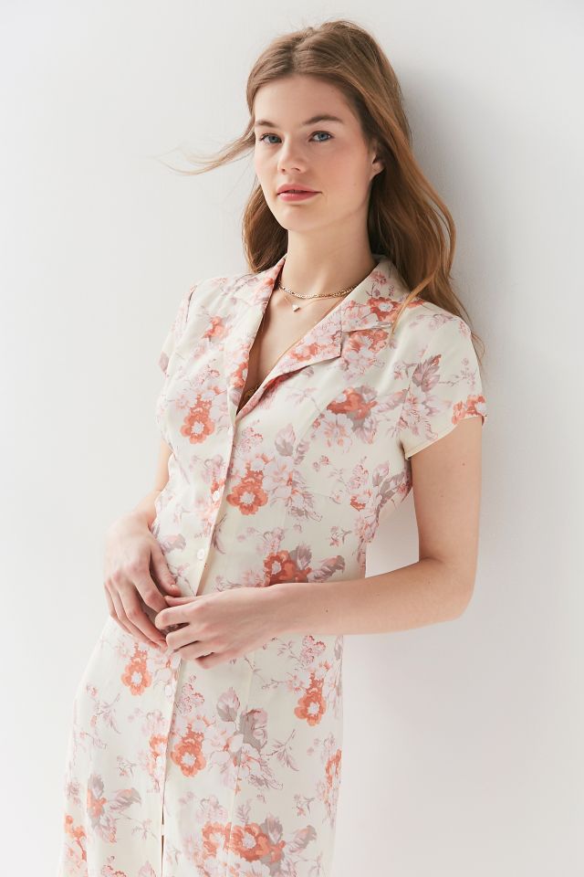 Urban Renewal Remnants Floral Button-Down Midi Dress #3