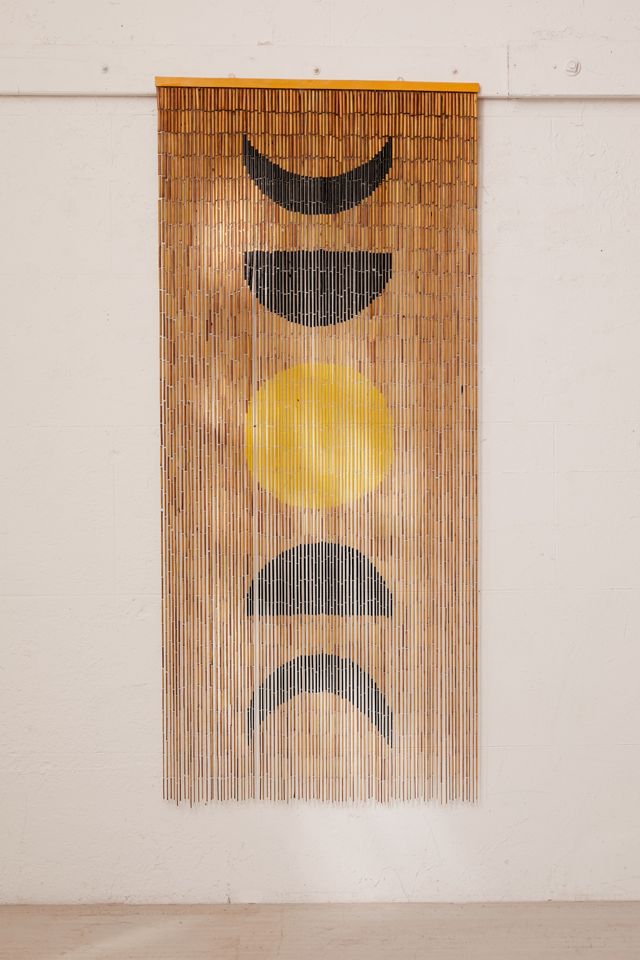 Moon Phase Bamboo Beaded Curtain #2