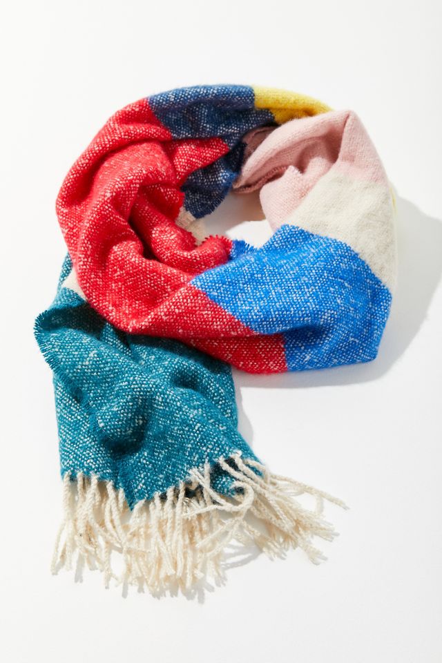 Wide Striped Blanket Scarf #3