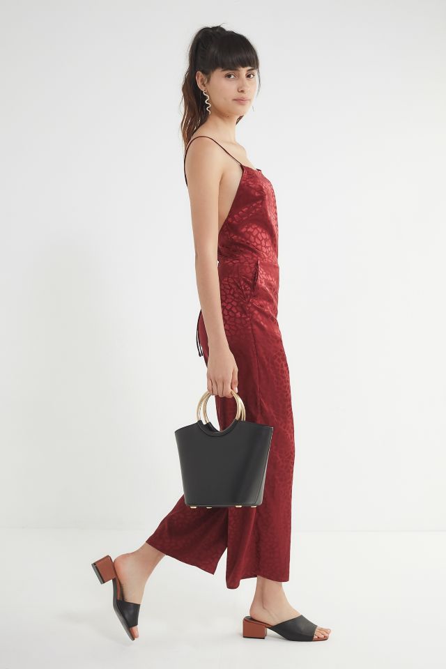 UO Lily Leopard Jacquard Lace-Up Jumpsuit #2