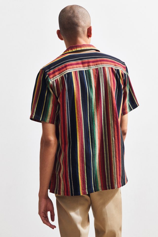 UO Colorful Stripe Short Sleeve Button-Down Shirt #3