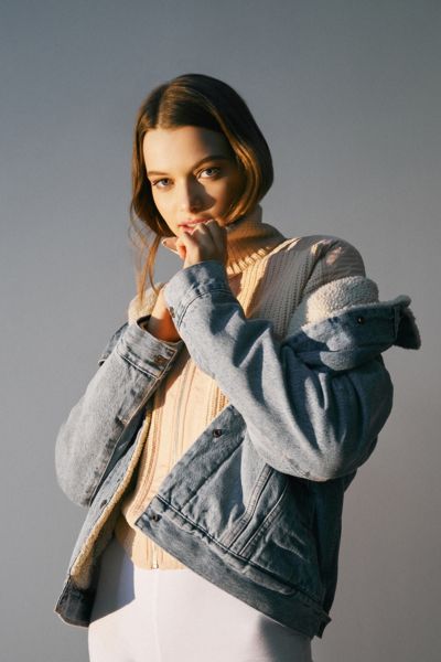 levi's oversized trucker jacket sherpa