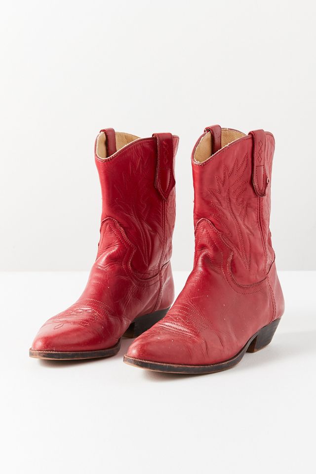 Vintage Red Short Cowboy Boot