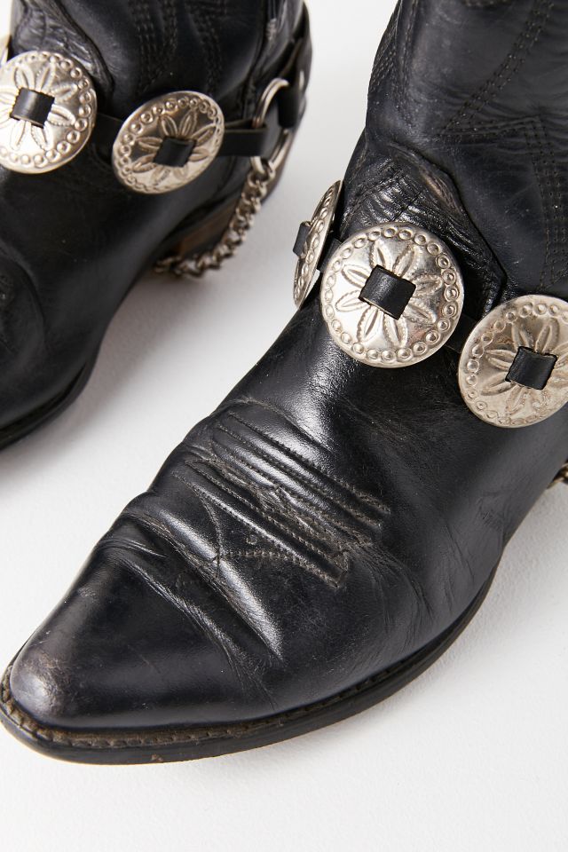 Bottes de cowboy vintage Concho noires – pointure 9 #1