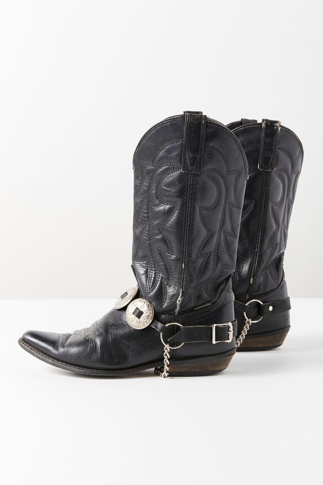 Bottes de cowboy vintage Concho noires – pointure 9 #2