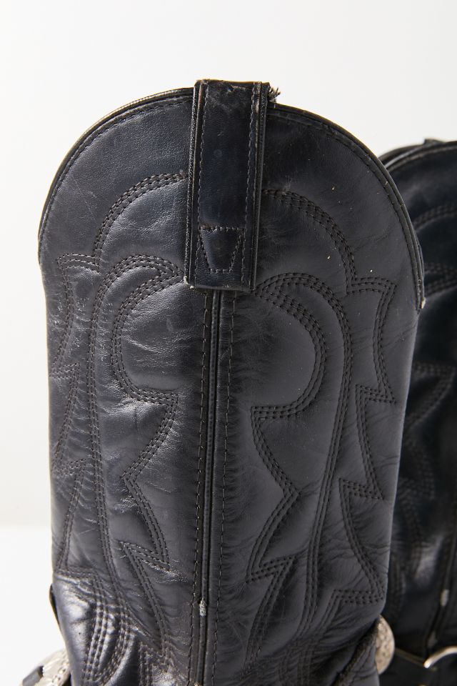 Bottes de cowboy vintage Concho noires – pointure 9 #4