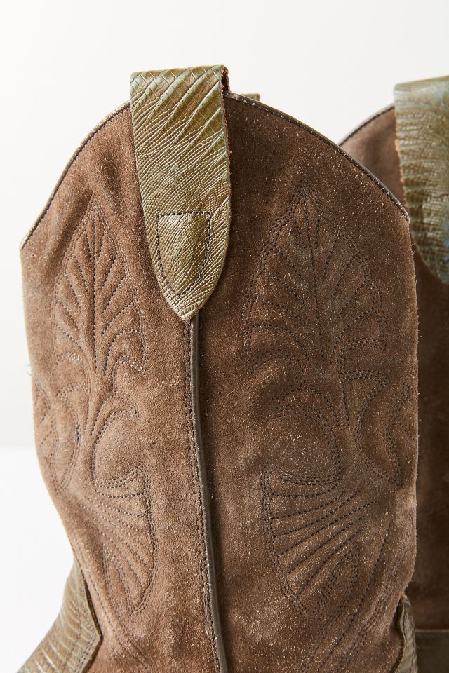 Bottes de cowboy vert mousse vintage #3