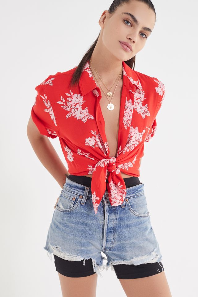 Urban outfitters floral outlet shirt