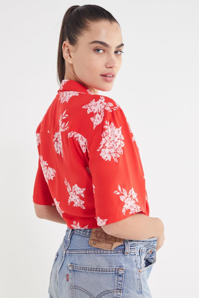 UO Floral Burst Souvenir Button-Down Shirt #1