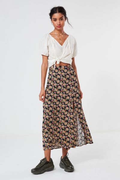 UO Talula Floral Button-Down Maxi Skirt | Urban Outfitters