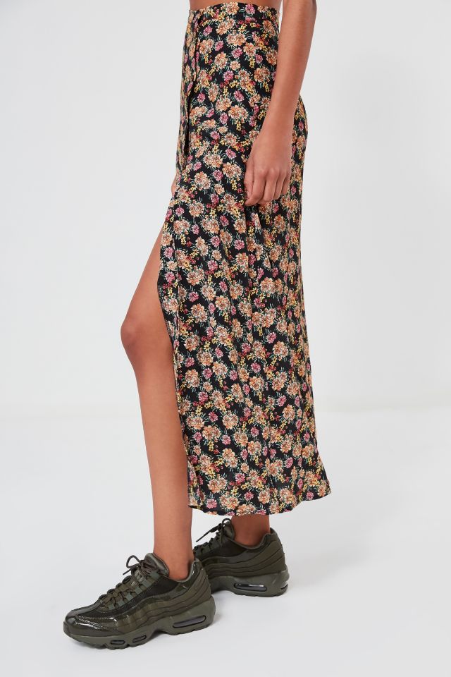 UO Talula Floral Button-Down Maxi Skirt #1