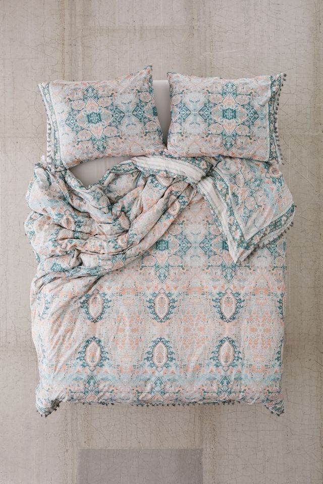 Housse de couette à glands et imprimé de style tapis Minka #1