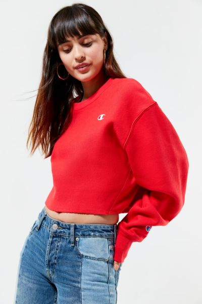 Champion cropped hoodie urban outfitters sale