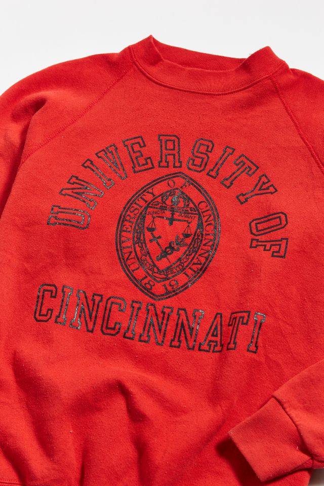 Vintage University Of Cincinnati Red Crew Neck Sweatshirt #2