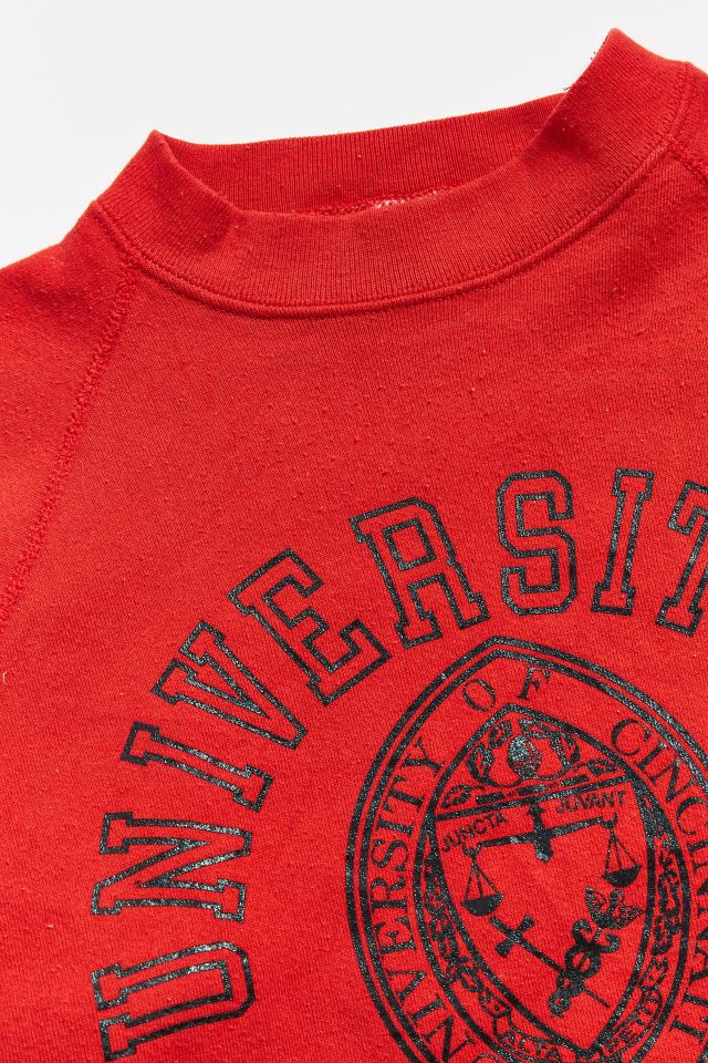Vintage University Of Cincinnati Red Crew Neck Sweatshirt #3