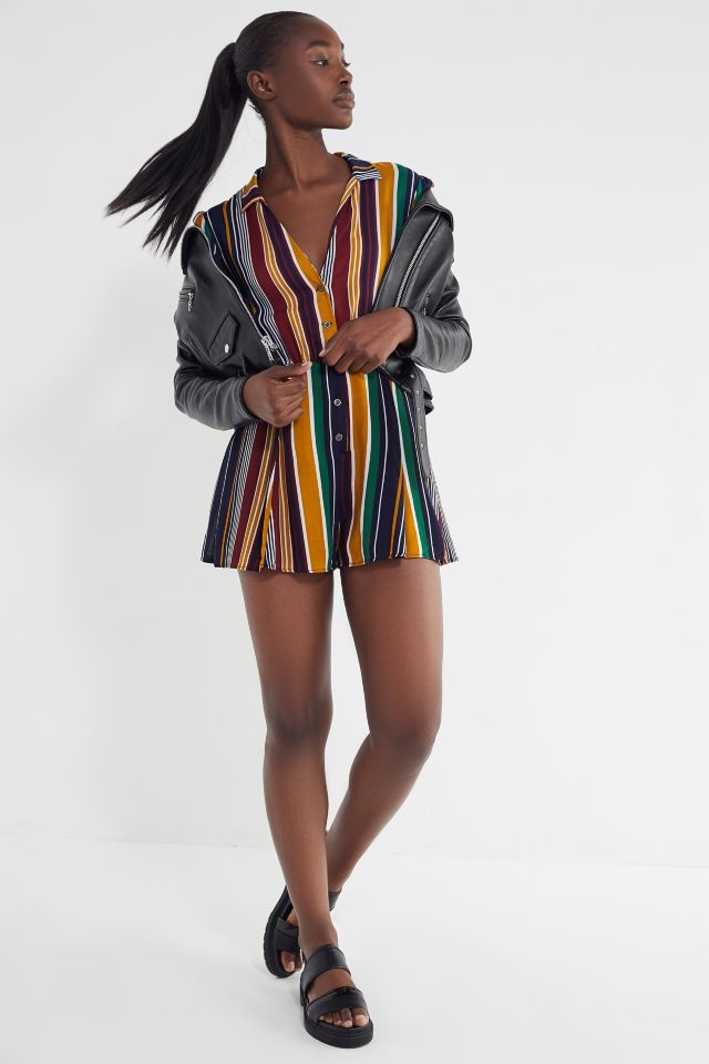 UO Meant To Be Button-Down Romper #1