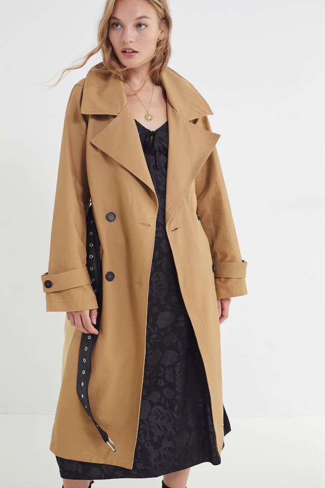 Avec Les Filles Colorblock Belted Trench Coat | Urban Outfitters