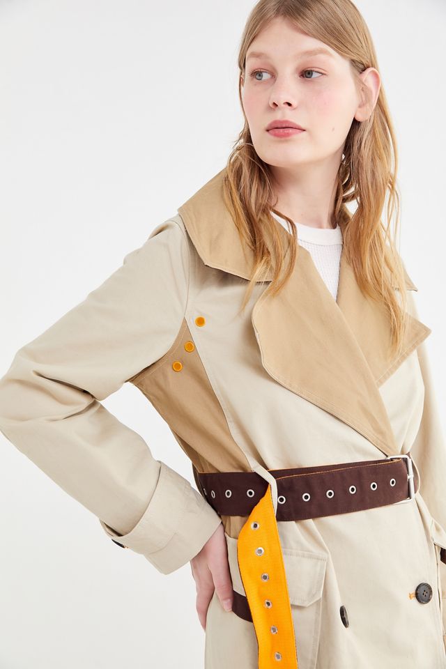Avec Les Filles UO Exclusive Colorblock Trench Coat #1