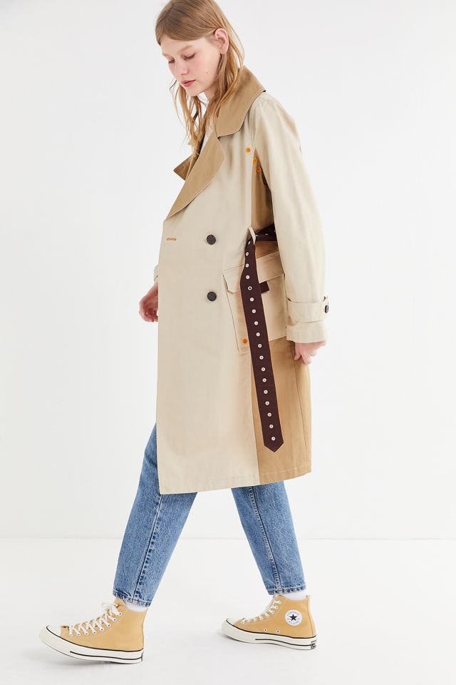 Avec Les Filles UO Exclusive Colorblock Trench Coat #4