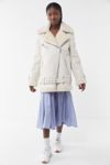 Avec Les Filles Luxe Moto Sherpa Jacket Urban Outfitters