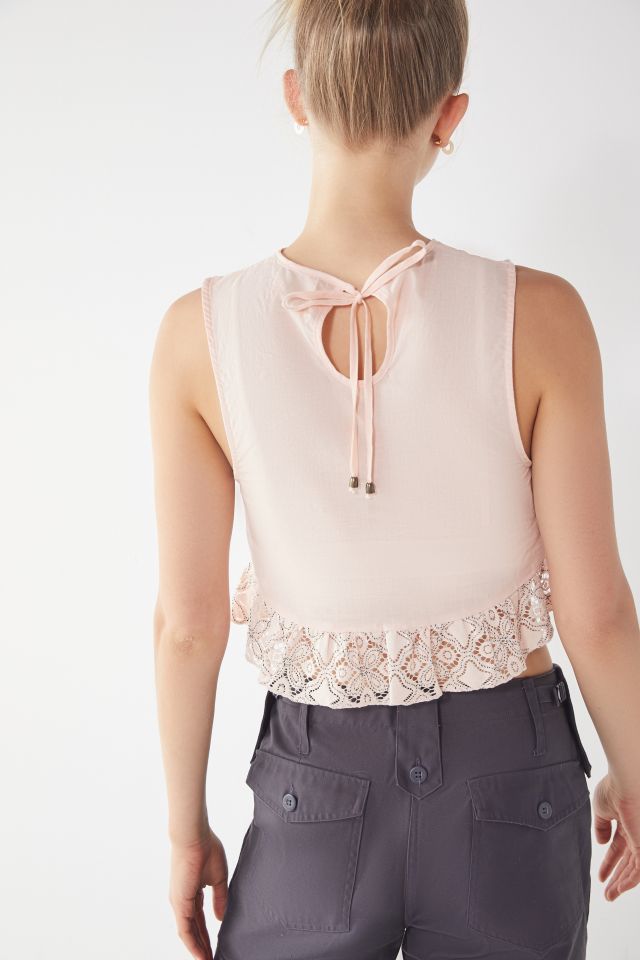 Débardeur Peplum en Dentelle UO Quite Contrary #1