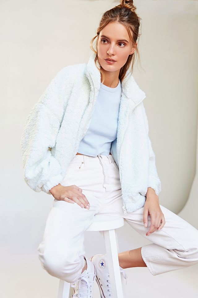 UO Willow Fuzzy Drawstring Teddy Jacket #2