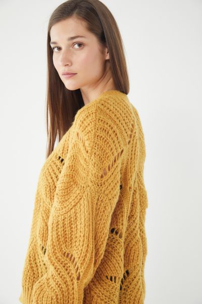 urban outfitters mustard cardigan