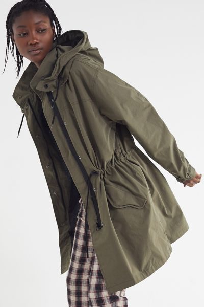 UO Hooded Longline Parka Coat | Urban Outfitters