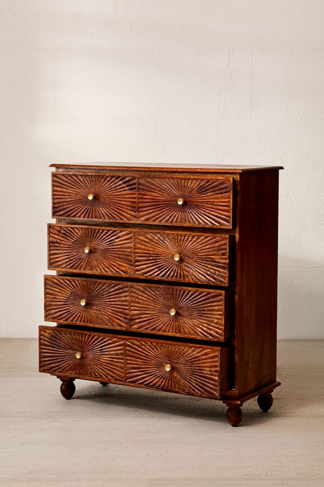 Sunburst 4-Drawer Dresser #1