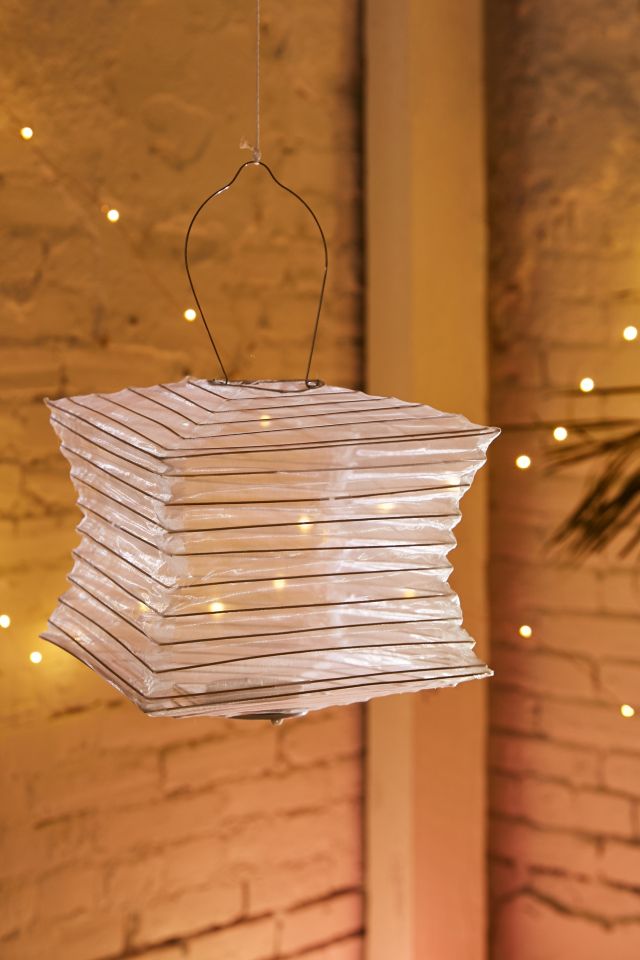 Soji™ Silk Effects 12” Square Solar Lantern