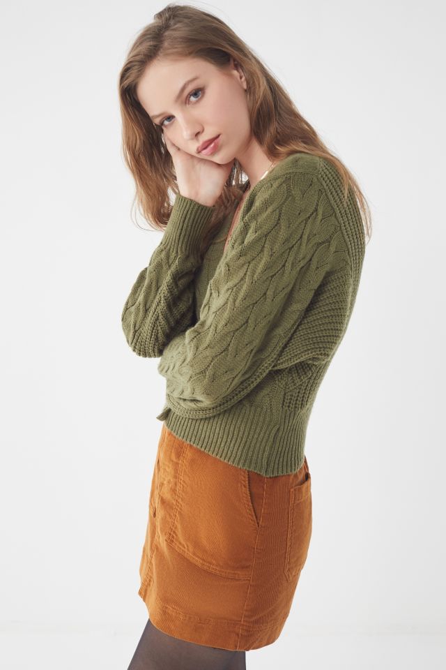 Cardigan tricot torsadé Clara UO #1