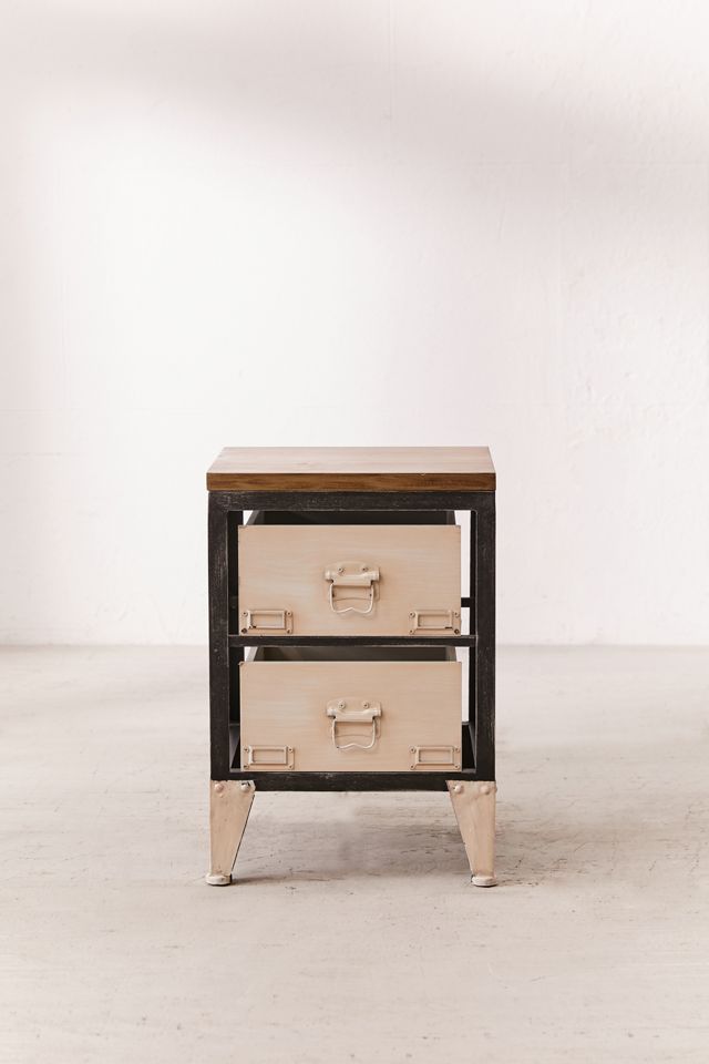 Small Industrial Storage Side Table #2