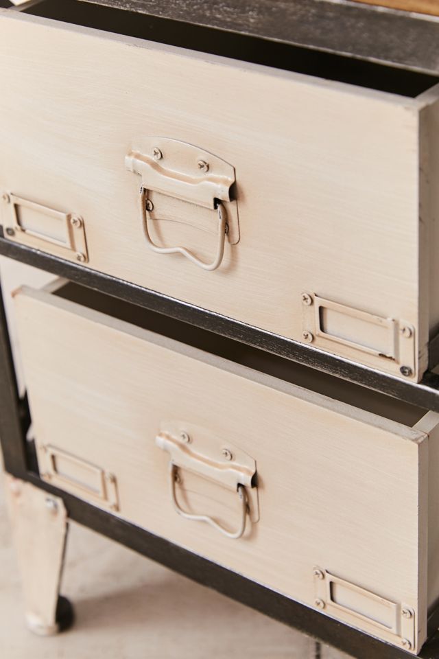Small Industrial Storage Side Table #3