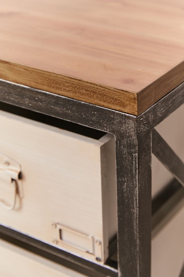 Small Industrial Storage Side Table #4