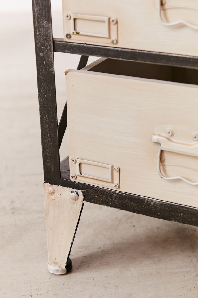 Small Industrial Storage Side Table #5
