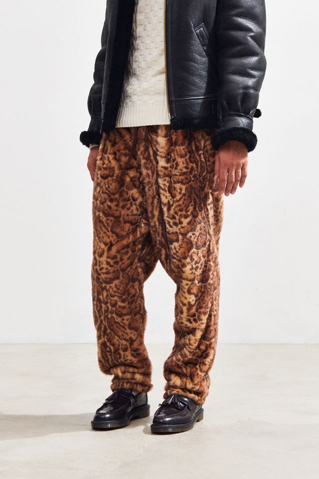 Monitaly Faux Fur Drop Crotch Pant | Urban Outfitters