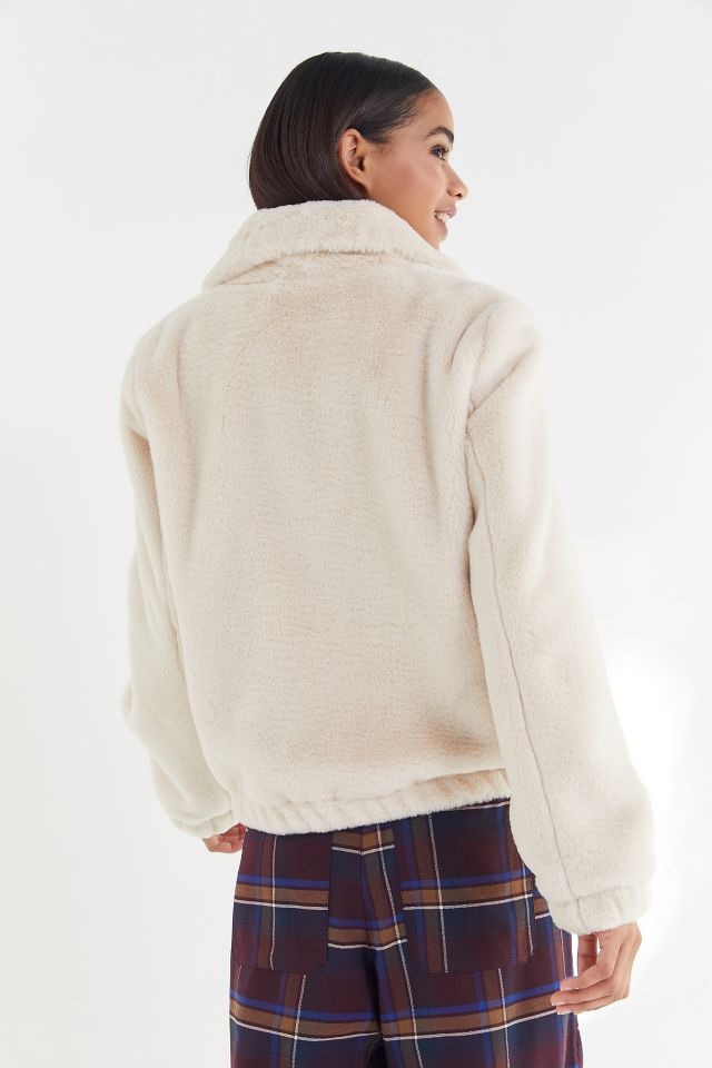 UO Faux Fur Zip-Up Jacket #2