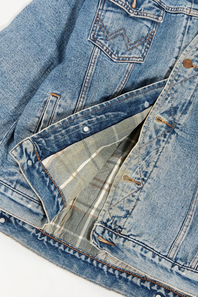 Veste de camionneur vintage en denim doublé Wrangler #1