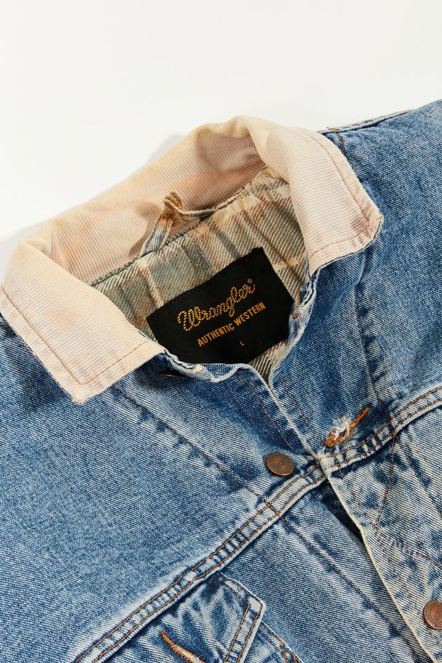 Veste de camionneur vintage en denim doublé Wrangler #2