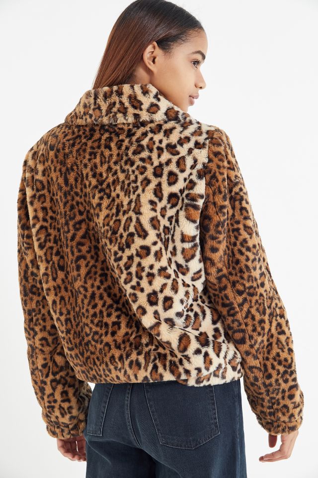 Urban outfitters leopard print jacket sale