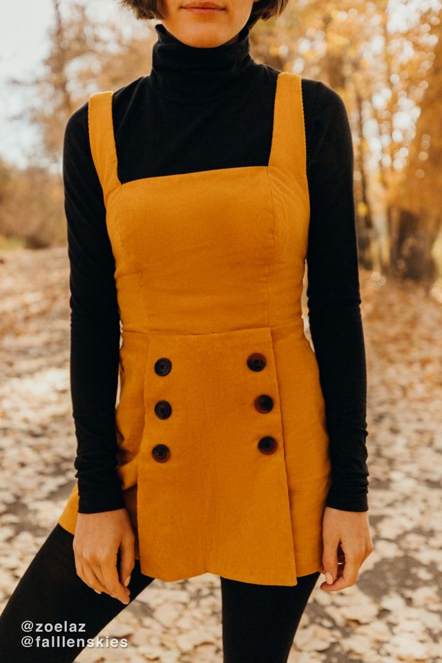 UO Daley Corduroy Skort Romper