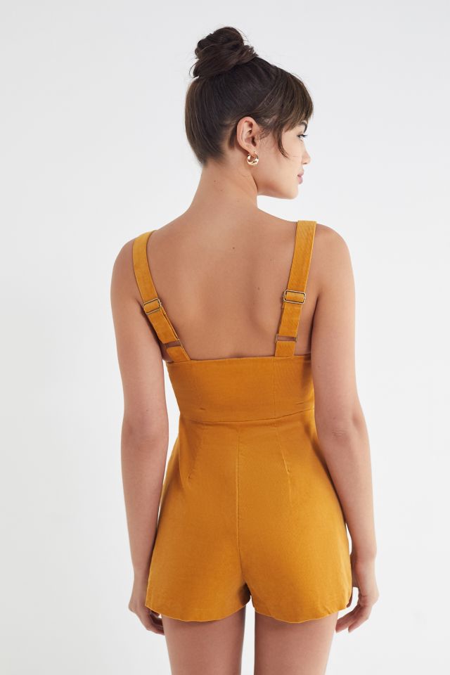 UO Daley Corduroy Skort Romper #1