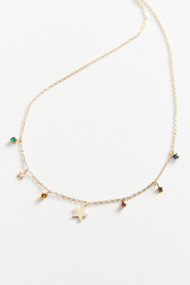 Collier à breloque court avec étoile #1
