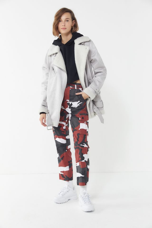 UO Oversized Faux Leather Aviator Jacket #3