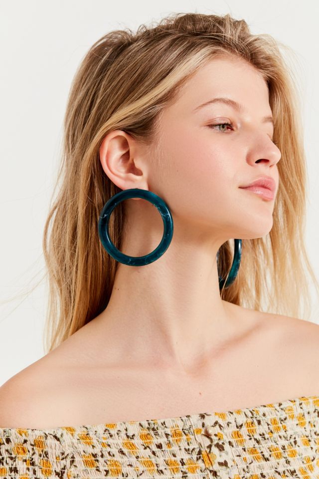 Lark Resin Statement Post Earring #1