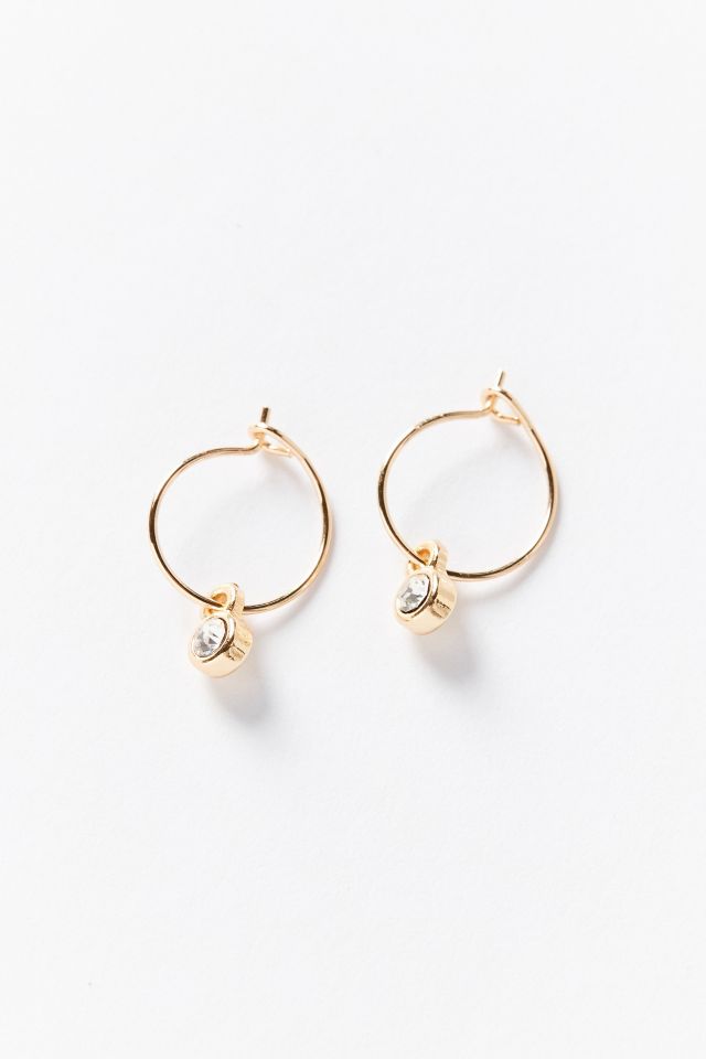 Delicate Rhinestone Hoop Earring #2